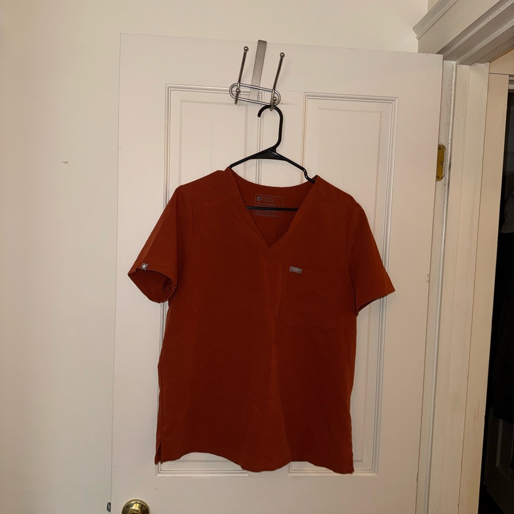 Figs Burnt Orange Scrub Top and Scrub Bottoms